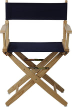 American Trails Extra-Wide Premium 18" Director's Chair Natural Frame with Navy Canvas