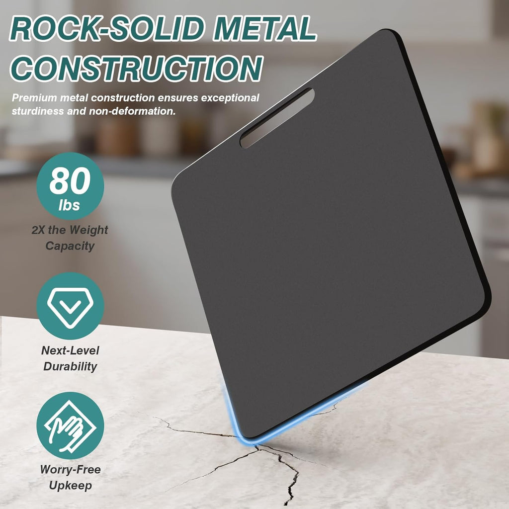 ANBOXIT Metal Appliance Slider, Sliding Tray for Coffee Maker,360° Effortless Movement,Small Appliance Rolling Tray for Counter, Coffee Pot Slider, Wide - Small (10"D x 12"W)