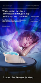 Conch Ocean Wave Light Projector, 14 Colors Changing Dynamic Ripple Light Dimmable Mood Lighting with Memory Function, 5 White Noise, Decor Lamp for Bedroom Bathroom Playroom Cool Gifts