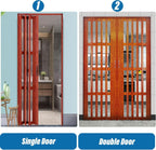 Accordion Folding Door, White Aluminum Alloy Foldable Interior Sliding Door, Room Divider with Top Track for Bathroom Bedroom Kitchen Hallway Doorway