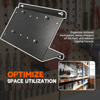 Angled Heavy-Duty Alloy Steel Wall Mount for Milwaukee Charger - Dual Fit Milwaukee M18V & M12V Rapid Charge, Detachable Secured Holder Bracket for Pegboard/Wall Installation