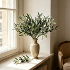 6 Pcs 18.9Inch Artificial Olive Tree Branches Faux Olive Stems for Vases with Berries for Wedding Table Centerpiece Porch Indoor Outdoor Vases Party Decor(Green)
