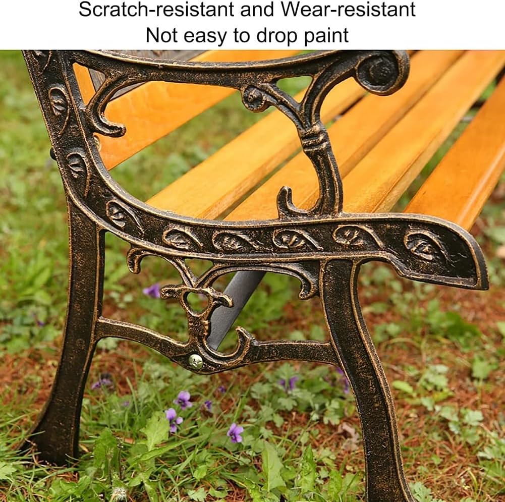 Rygcrud Outdoor Benches for Children, Kids Small Sized Metal Garden Park Bench with Backrest Decoration Leisure Chair