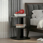 Small Side Table for Living Room, Wood Modern End Table Nightstand for Bedroom, 3-Tier Bedside Night Stand for Home Office Bathroom