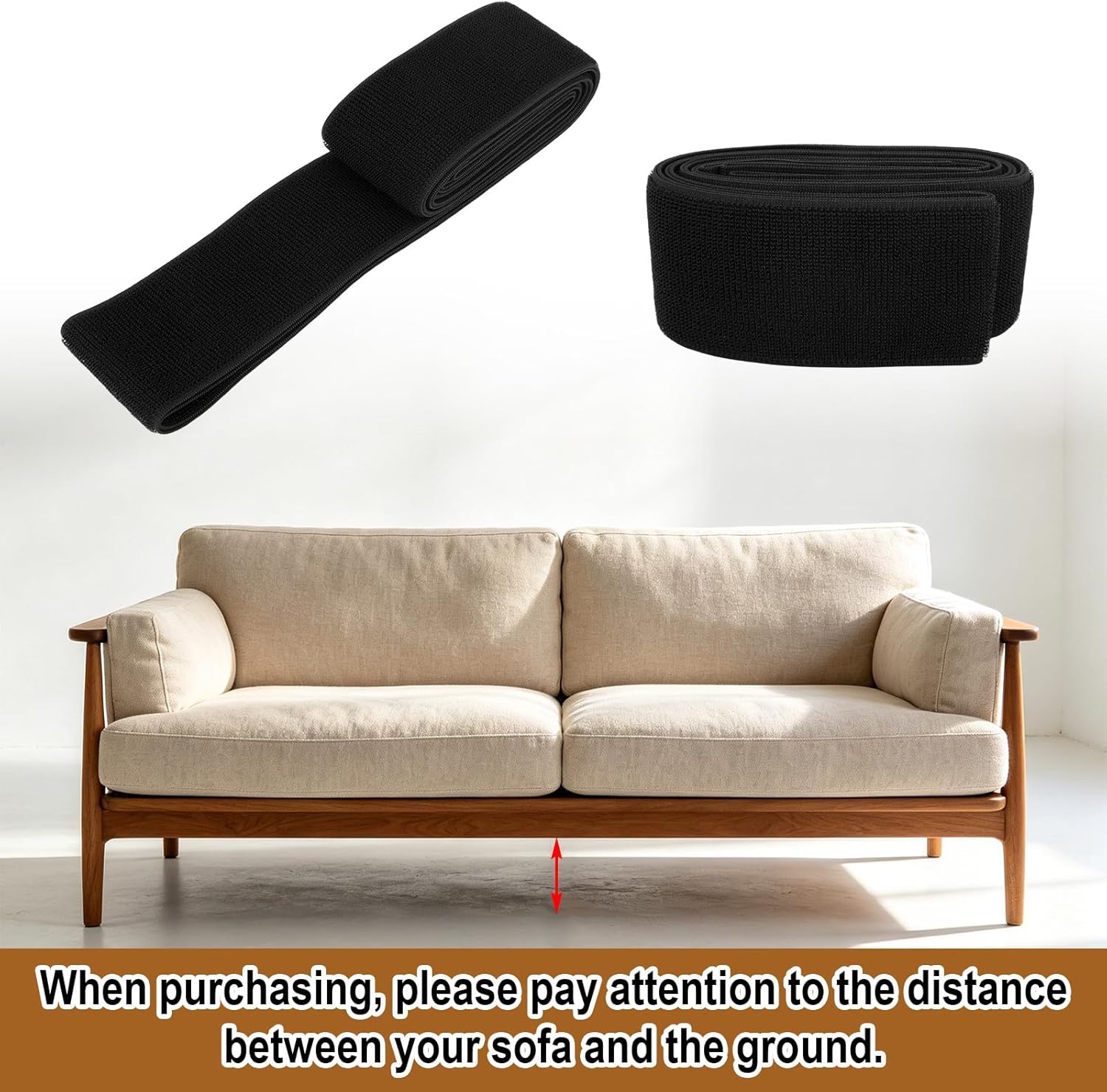 Under Couch Blocker for Pets and Kids Toys, 335x7.5cm/131.89x2.95in Adjustable Elastic Bed Blocker Cat Barrier Dog Couchs Stopper Furniture Gap Filler Protector for Sofa Cabinet