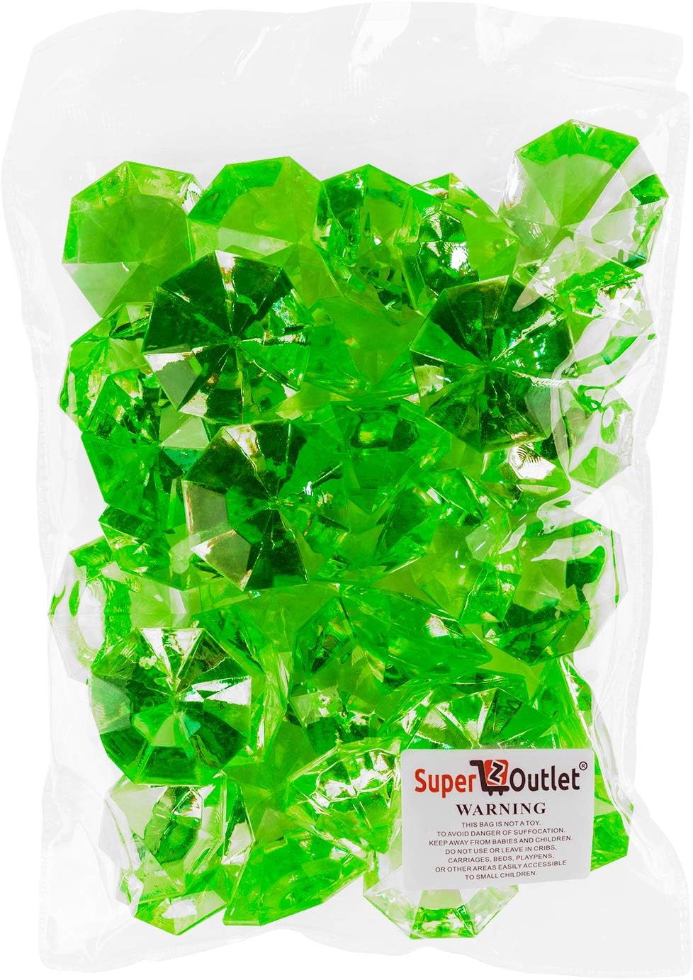 Super Z Outlet Acrylic Colorful Round Decorations for Table Scatter, Vase Fillers, Event, Wedding, Arts & Crafts, Birthday Party Favor (36 Pieces) (Apple Green)