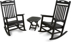 Trex Outdoor Furniture by Polywood Yacht Club Rocker Chair, Charcoal Black (TXR100CB)