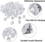 Super Z Outlet Acrylic Clear Ice Rock Diamond Crystals Treasure Gems for Table Scatters, Vase Fillers, Event, Wedding, Arts & Crafts, Birthday Decoration Favor (60 Pieces)