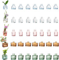 Glasseam Mini Bud Vases in Bulk 40: Colored Small Flower Vases for Centerpieces, Cute Tiny Glass Table Centerpiece for Flowers - Modern Wedding Decorations for Living Room Kitchen Baby Showers