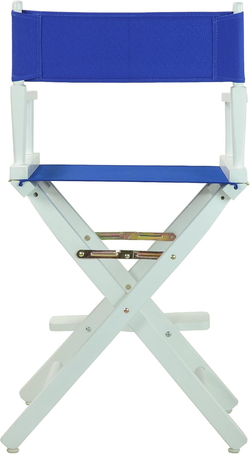 Casual Home 24" Director's Chair White Frame with Royal Blue Canvas, Counter Height