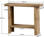 LIFECHOVY Farmhouse Wood Entryway Table Narrow Console Tables with Storage Behind The Couch Sofa, Entrance Side Table with Shelves for Hallway, Living Room, Foyer, Rustic