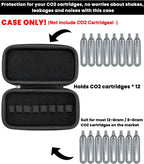 RAIACE CO2 Cartridges Storage Case Compatible with Crosman 丨Umarexss丨Leland 12-Gram 8-Gram Powerlet Cartridges. (for Sale is case only, CO2 Cartridges are not Included.)