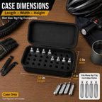 ALKOO CO2 N2O Cartridge Organizer Case Only, 40-Slot Holder for 8g/12g Refills, Fits for Crosman for Umarex for Daisy for Leland Style Cartridges, Hard Storage Box for Bike Inflators (40-Slot)