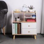 Nightstand with 2 Drawers, Modern Bedside Table Simple Bedside Storage Locker Nordic Bedside Storage Cabinet for Home Bedroom