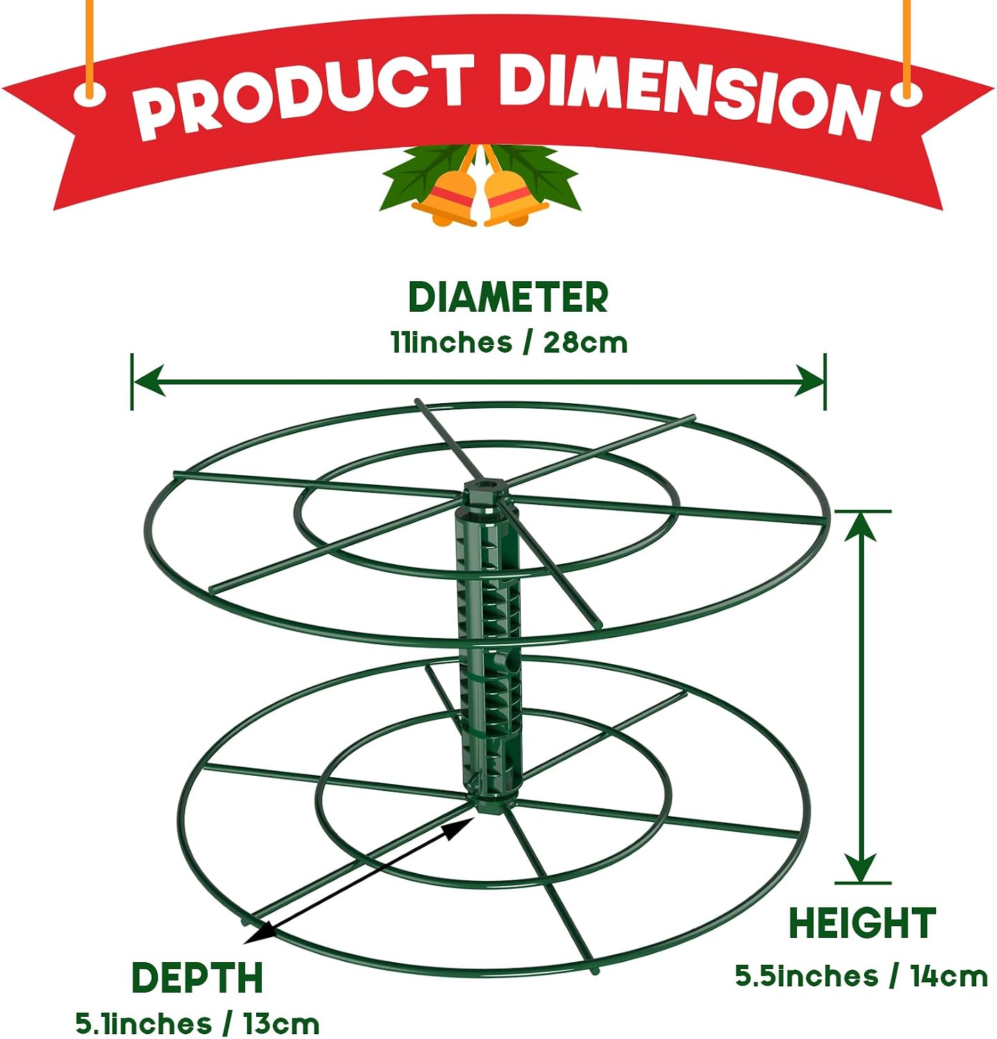 Christmas Light Storage Reels - 3 Metal Spools & Durable Oxford Bag for Holiday Cord Wire Organization