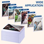 100 Penny Sleeves and 100 Top Loads, EDUDIIU 35PT Card Sleeves Hard Plastic, 3" x 4" Hard Card Protectors, Rigid Toploads for Yugioh, Baseball, Sports Cards