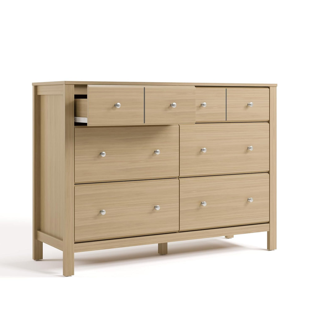 Storkcraft Horizon 6 Drawer Dresser, Driftwood | GREENGUARD Gold Certified, Wood Dresser for Nursery & Kids Bedroom, Nursery Storage with Interlocking Drawer System
