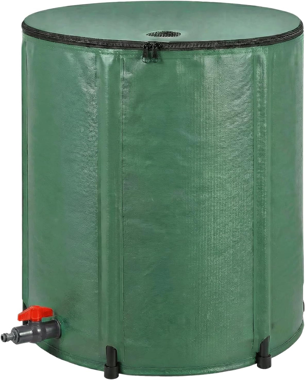 Collapsible 50 Gal Rain Barrel with Overflow Kit – Leakproof Water Storage Tank with Dual Spigots & Fine Mesh Filter, Ideal for Garden Irrigation, Car Washing, and Yard Cleaning