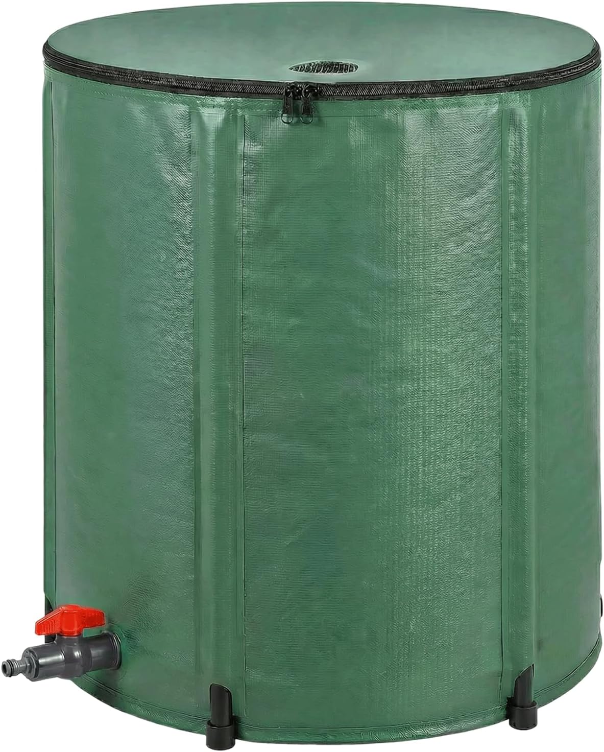 Collapsible 50 Gal Rain Barrel with Overflow Kit – Leakproof Water Storage Tank with Dual Spigots & Fine Mesh Filter, Ideal for Garden Irrigation, Car Washing, and Yard Cleaning