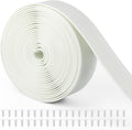 2" Wide Vinyl Straps for Patio Chairs Repair, 20FT Long Patio Garden Furniture Replacement Straps+ 40 Free Rivets for Outdoor Lawn Furniture Chaise Lounge Repair (White)