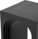 Deco 79 Wood Side End Accent Table Cutout Arch End Table, Side Table 12" x 12" x 24", Black
