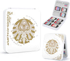 DLseego Game Card Case for Switch Lite/Switch/Switch OLED, Gold Kingdom Medallion Design Switch Game Cartridge Memory Card Portable Storage with 12 Game Card Slots and 12 Micro SD Card Slots-White