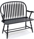 Carolina Living Windsor 44" Entryway Bench for Foyer, Entryway or Hallway, Antique Black