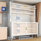 Kitchen Storage Cabinet with Adjustable Shelves, Freestanding Cupboard for Kitchen and Dining Room