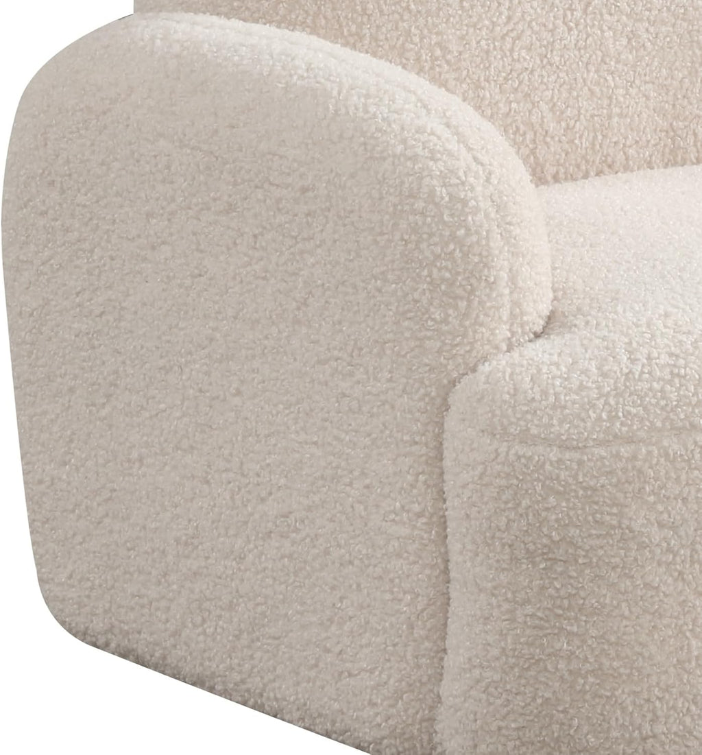 25.5" W Beige Sherpa Bear Shaped Armchair