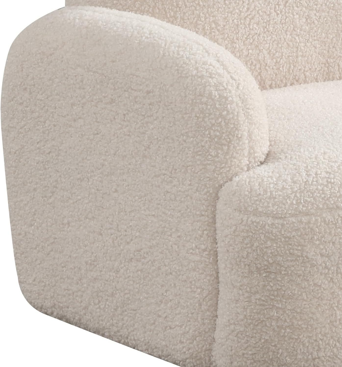 25.5" W Beige Sherpa Bear Shaped Armchair