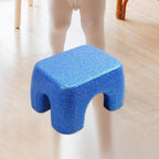 Foot Rest Stool Seating Chair Stylish Leisure Ottoman Footrest Shoe Changing Stool for Bedroom Apartment Nursery Home Office, Blue