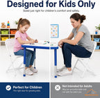 Timmy Kids Plastic Folding Chair, White Kids Chair with Steel Frame, Portable Foldable Child Chair for Classroom, Daycare, Parties & Events, 220 lb Capacity (White, Pack of 10)