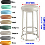 Backless Kitchen Stool, Stable Reinforced Frame Bar Stool, Office Three-Ring High Chair, for Patio, Picnic, Kitchen, Dining(Orange,63cm)