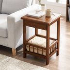 YUNMUARY-End Tables Living Room,Sofa Table, Farmhouse Side Table with Drawers,12.99 Inches Wide Small End Tables for Small Spaces,Narrow Nightstand for Bedroom.Easy Assembly.
