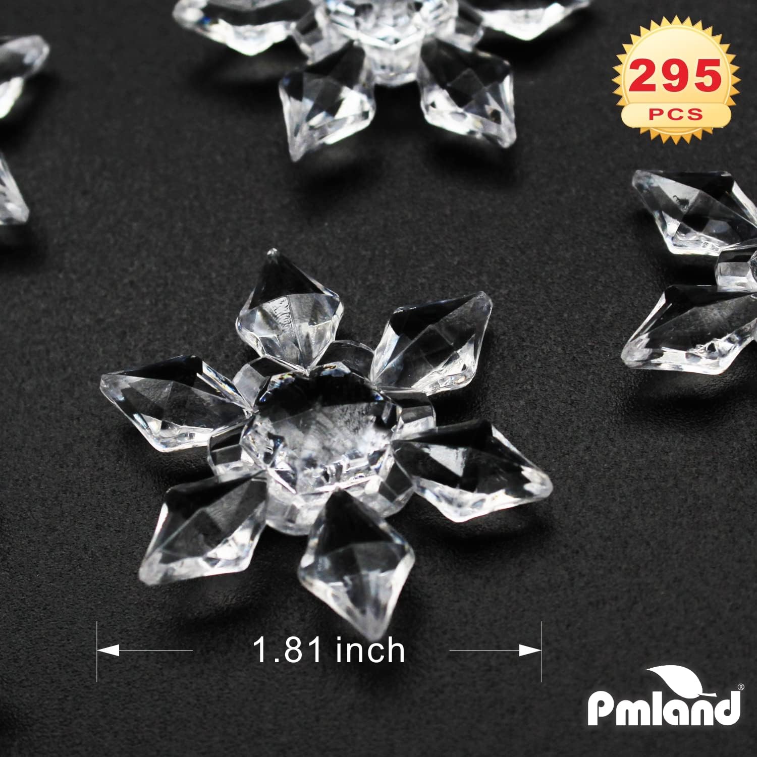 PMLAND Winter Acrylic Clear Snowflake Ornaments and Table Scatter Decoration - 290+ Pieces for Christmas Holiday Party Festival Events Home Decor