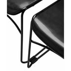 National Public Seating 850 Commercialine Value Stack Chair with Polypropylene Seat & Steel Tubing, Black