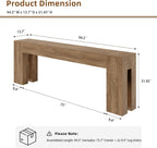Epecoya 94.5 Inch Extra Long Console Table, Farmhouse Large Wooden Entryway Table, Long Sofa Table Behind Couch for Spacious Living Room Hallway, Natural Oak Brown