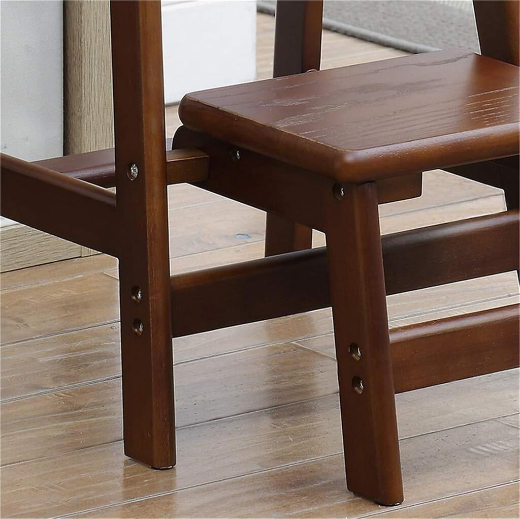 Step Stool 2-Step Wood Folding Stepladder & Step Stool - Lightweight Anti-Slip Pedal Design for Home Garden DIY - 150kg Capacity