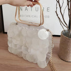 60 PCS Capiz Shells Round Natural Shells, 2 Inch White Round Capiz Shells with 2 Holes for Wind Chimes Curtain Shell Garland DIY Craft Wedding Home Decor