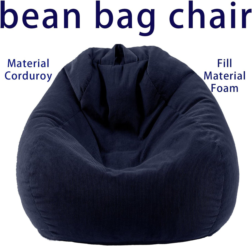 Bean Bag Chairs for Kids Chair Round Sofa Memory Foam Filling Reading Gaming Sofa for Living Room Bedroom