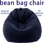 Bean Bag Chairs for Kids Chair Round Sofa Memory Foam Filling Reading Gaming Sofa for Living Room Bedroom