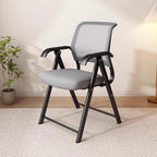 Padded Folding Chair, Folding Chairs with Cushion, Foldable Chairs Indoor for Bedroom Patio Party Event Foldable Dining Chairs(Gray)