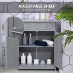 Floor Cabinet with 2 Doors, 2 Drawers and Adjustable Shelf, Freestanding Storage Cabinet for Bathroom,for Kitchen Home