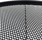 Round Patio Dining Table for 6, 47 Inch, Black Electroplated Steel, with Umbrella Hole, for Backyard, Porch, Deck