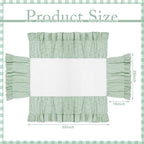 Gingham Crib Skirt Dust Ruffle 52 x 28 Inch 100% Washed Cotton Ruffle Plaid Baby Crib Bed Skirt Soft Farmhouse for Boys & Girls Nursery Bedding Decor, Fits Standard Cribs(Green)