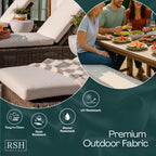 RSH DECOR Tufted Chair Cushions Set of 2 | 16" x 16" | All-Weather Square Cushions for Patio Furniture | American Made | Cabrera Verde