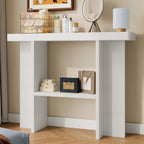 senlin Sofa Table, 47 Inch Console Table, Narrow Entryway Table for Hallway, Behind The Couch, Living Room, Foyer, Easy Assembly (White)