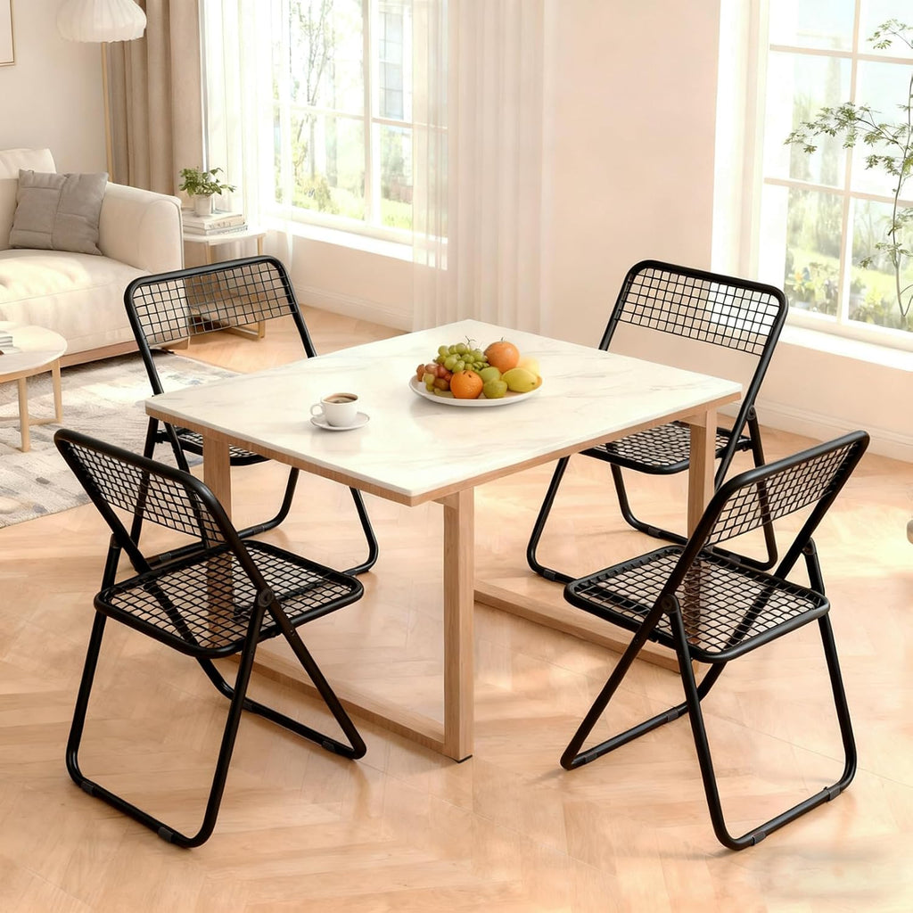JPBSTO 12 Pack Folding Chair,Balck Color,Single Piece,Foldable Space - Saving Design for Indoor/Outdoor Use