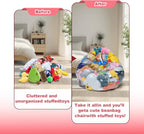 Bean Bag Chair Cover for Clear Stuffed Animal Chair Storage — Extra Large 150L Toy Organizer for Kids, Waterproof Easy-Clean Plush Toy Holder Seat (Cover Only, No Filler Included)