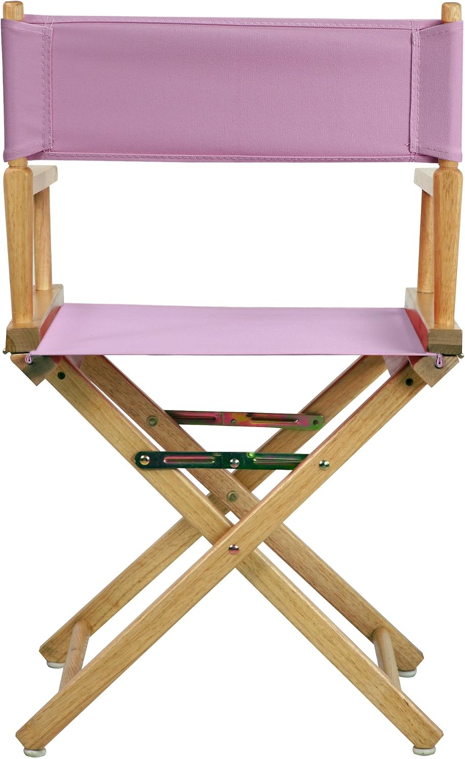 Casual Home 200-00/021-22 Director Chair 18" - Classic Height Natural Frame/Pink Canvas